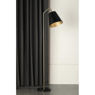 1208 Soma Dark Gold & Black Floor Lamp, Davoluce Lighting, Mayfield Lamps