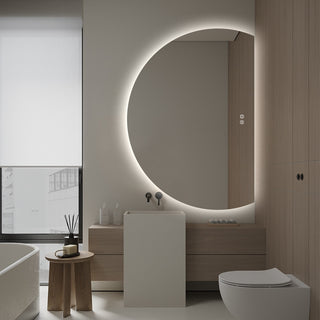 130x91cm Half Right Cut Frameless LED Mirror