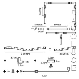 17758/01 2.4m LED Strip Lighting Modular DIY Kit, Davoluce Lighting