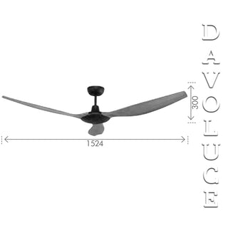 18936/06 Black CONCORDE 60″ DC Ceiling Fan from Brilliant Lighting - Davoluce lighting