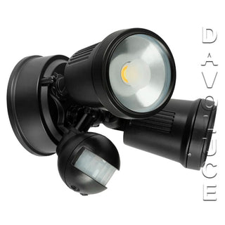 Brilliant 20625/05, 20625/06 HUNTER-TRIO CCT LED 2 Light Floodlight with Sensor. Twin Flood Lights from Brilliant Lighting, LED Flood Lights with sensor Melbourne, Sydney, Brisbane, sensor led lights, Davoluce