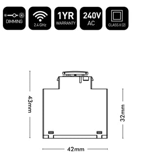 Brilliant Smart White Wi-Fi Master Dimmer Mech