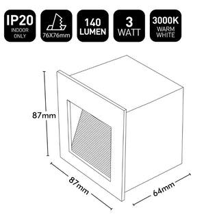 Brilliant Hensley White LED Indoor Step Light - 21523/05