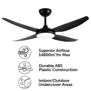 AMARI Black Smart Wi-Fi 52'' DC Ceiling Fan