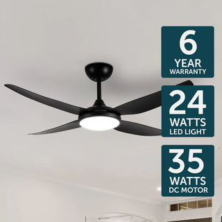 AMARI Black Smart Wi-Fi 52'' DC Ceiling Fan