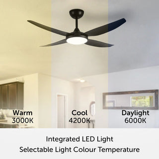 AMARI Black Smart Wi-Fi 52'' DC Ceiling Fan