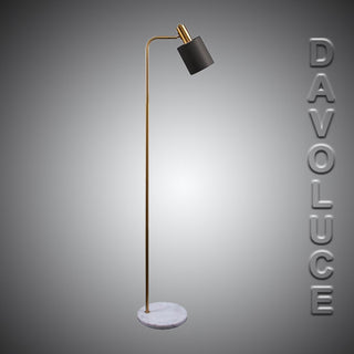 Domus Marisol Marble base satin brass floor lamp. Modern simple floor lamps Melbourne, Contemporary floor lamps Australia.