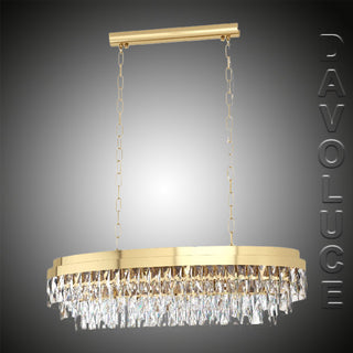 Eglo - 39462- Valparaiso 10 Light Crystal Chandelier Light Gold. Davoluce