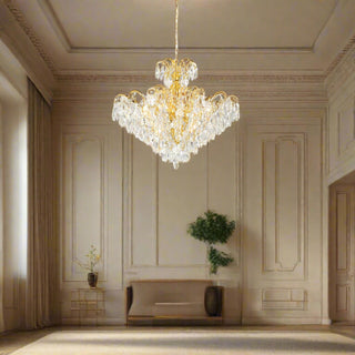 39606 - Eglo Fenoulett Ø75cm 9 Light Crystal Chandelier