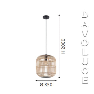 EGLO 43216N Bordesley Pendant, Davoluce Lighting