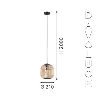 EGLO 43231N Bordesley Pendant, Davoluce Lighting