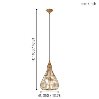 49772 Amsfield Timber Pendant