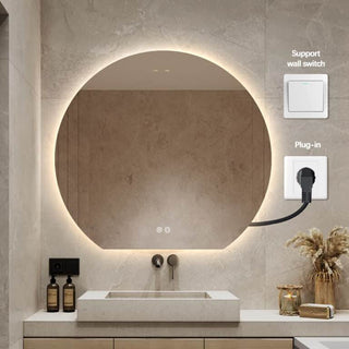 Moon Wall LED Mirror 90 x 100 Backlit Frameless