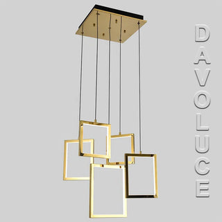 Vencha 5510205-GD-3K Dahli 5 Light Pendant - Gold-3K. Modern pendants for Staircases. Large pendants for high ceilings, Unique pendant lights Australia from Davoluce Lighting