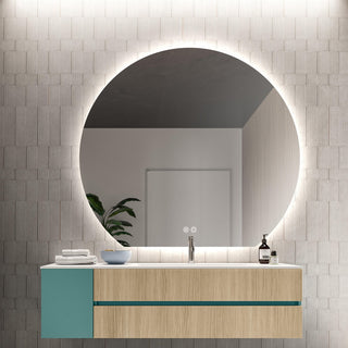 90x100cm Moon Wall Frameless LED Mirror