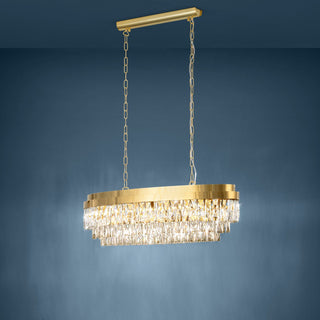Eglo - 39462- Valparaiso 10 Light Crystal Chandelier Light Gold. Davoluce