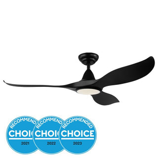 202969 202971 NOOSA 52" 1320mm DC Motor 3 Blades ABS with Light Fan from Eglo | Davoluce Lighting. Quiet, Low Energy Consumption Cheap Ceiling Fan DC motors. Suitable for indoor as well as outdoor under covered installation.