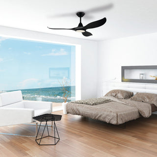 202969 202971 NOOSA 52" 1320mm DC Motor 3 Blades ABS with Light Fan from Eglo | Davoluce Lighting. Quiet, Low Energy Consumption Cheap Ceiling Fan DC motors. Suitable for indoor as well as outdoor under covered installation.