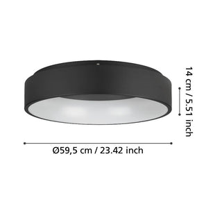 Eglo 390051 MARGHERA 2 OYS 34W LED 3000K BLK, led oyster light fittings, LED Oyster lights Australia. davolucelighting.com.au