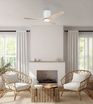 SEACLIFF 44" DC Hugger Ceiling Fans With LED Light