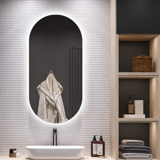 100x50cm Oval Frameless LED Mirror
