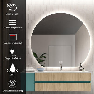 63x70cm Wall Frameless LED Mirror