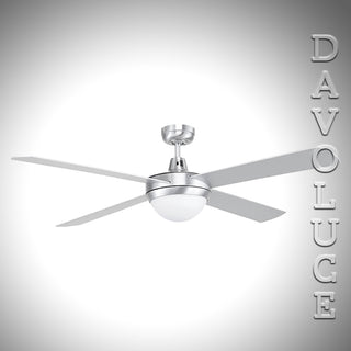 99988/13 BRUSHED ALUMINIUM TEMPEST II Ceiling Fan With Light From Brilliant Lighting - Davoluce lighting