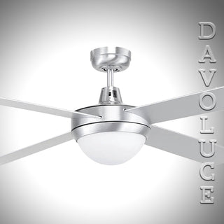 99988/13 BRUSHED ALUMINIUM TEMPEST II Ceiling Fan With Light From Brilliant Lighting - Davoluce lighting