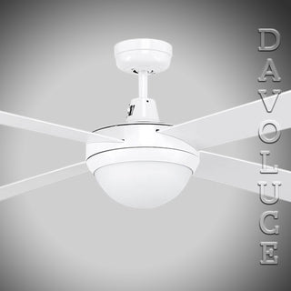 99988/05 WHITE TEMPEST II Ceiling Fan With Light From Brilliant Lighting - Davoluce lighting