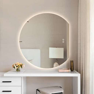 90x100cm Moon Wall Frameless LED Mirror