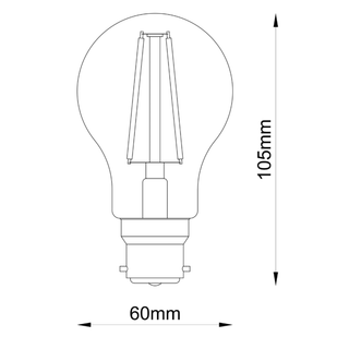 8W Frosted A60 LED Globe – Dimmable (E27 / B22)