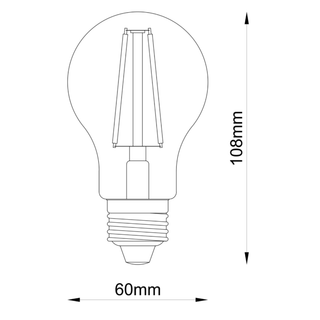 8W Frosted A60 LED Globe – Dimmable (E27 / B22)