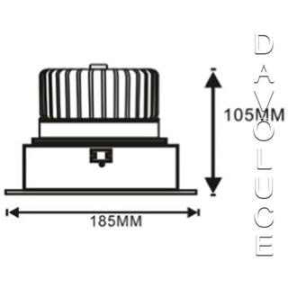 Indirect (Lightel) B511/28W Single Square 28W LED Adjustable Commercial DL from Davoluce Lighting