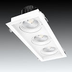 Lightel A21-513/60W 3 Gang Rectangular 3 x 20W LED Adjustable Commercial DL