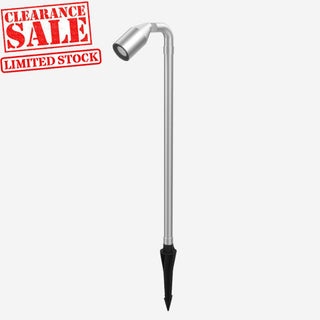 Aqualux AQL-452 Hydra Single Pathlight Adjustable Brushed Chrome Spike Spotlight, Davoluce Lighting