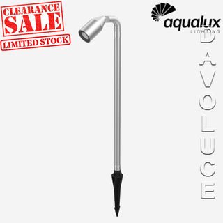 Aqualux AQL-452 Hydra Single Pathlight Adjustable Brushed Chrome Spike Spotlight, Davoluce Lighting