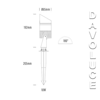 Aqualux AQL-455 10W ECO Spike Spotlight, Davoluce Lighting