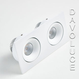 Indirect B110S Twin Rectangular Adjustable LED Downlight  - 16w/20w/30w/40w from Davoluce Lighting