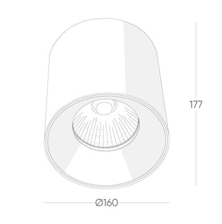 Andre 20w LED Surface Mounted Dimmable Downlight