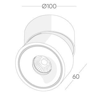 Body Can Adjustable Ø100mm Surface Mount DL