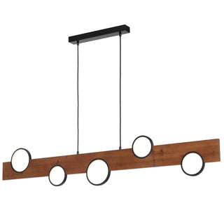 Telbix Bergen Timber Linear Pendant light is ideal for above kitchen benches or dining tables