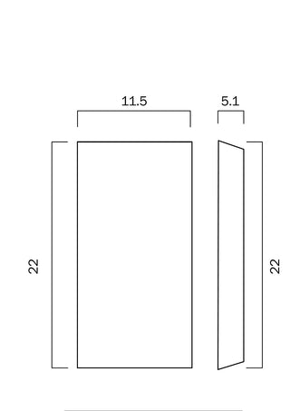 BLOC LED Up & Down Exterior Wall Light