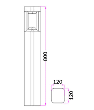 LED Surface Mounted Grey Bollard Lights - 4 Shapes