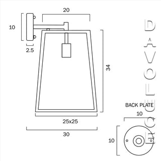 Telbix Cantena 25 wall light is available from Davoluce Lighting from $299.00. We have wide range of traditional Exterior wall lights on display at or New Elsternwick Showroom. Australia wide delivery from $10.00 