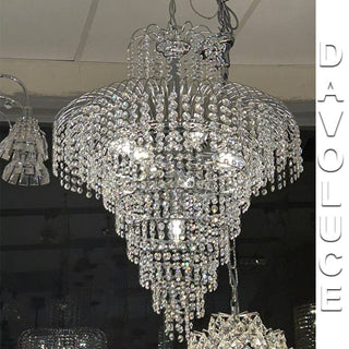 Cascade 8 Light Crystal Chandelier (Cascade 53 Pendant), Davoluce Lighting, Telbix Australia