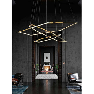 Hexagon 3 Rings 99W LED Pendant