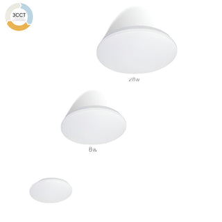 TELBIX CASSIA OY340-3C CASSIA 18W TRI-COLOUR LED OYSTER LIGHT FROM DAVOLUCE LIGHTING