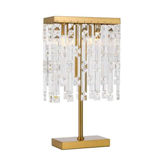 CERONE Crystal Table Lamp - Antique Gold