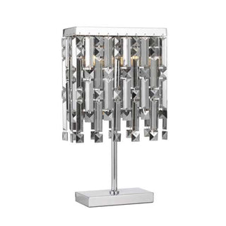 CERONE Crystal Table Lamp - Chrome