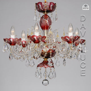 Red Galaxy Swarovski Crystal chandelier from Davoluce Lighting